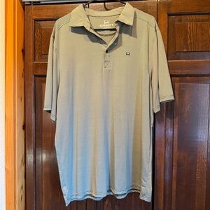 Cinch Men's Green & White Polo Shirt
